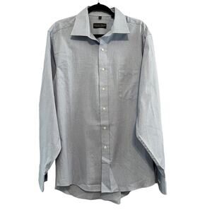 Donald J. Trump Signature Collection Blue Button Down Dress Shirt 16.5/36-37